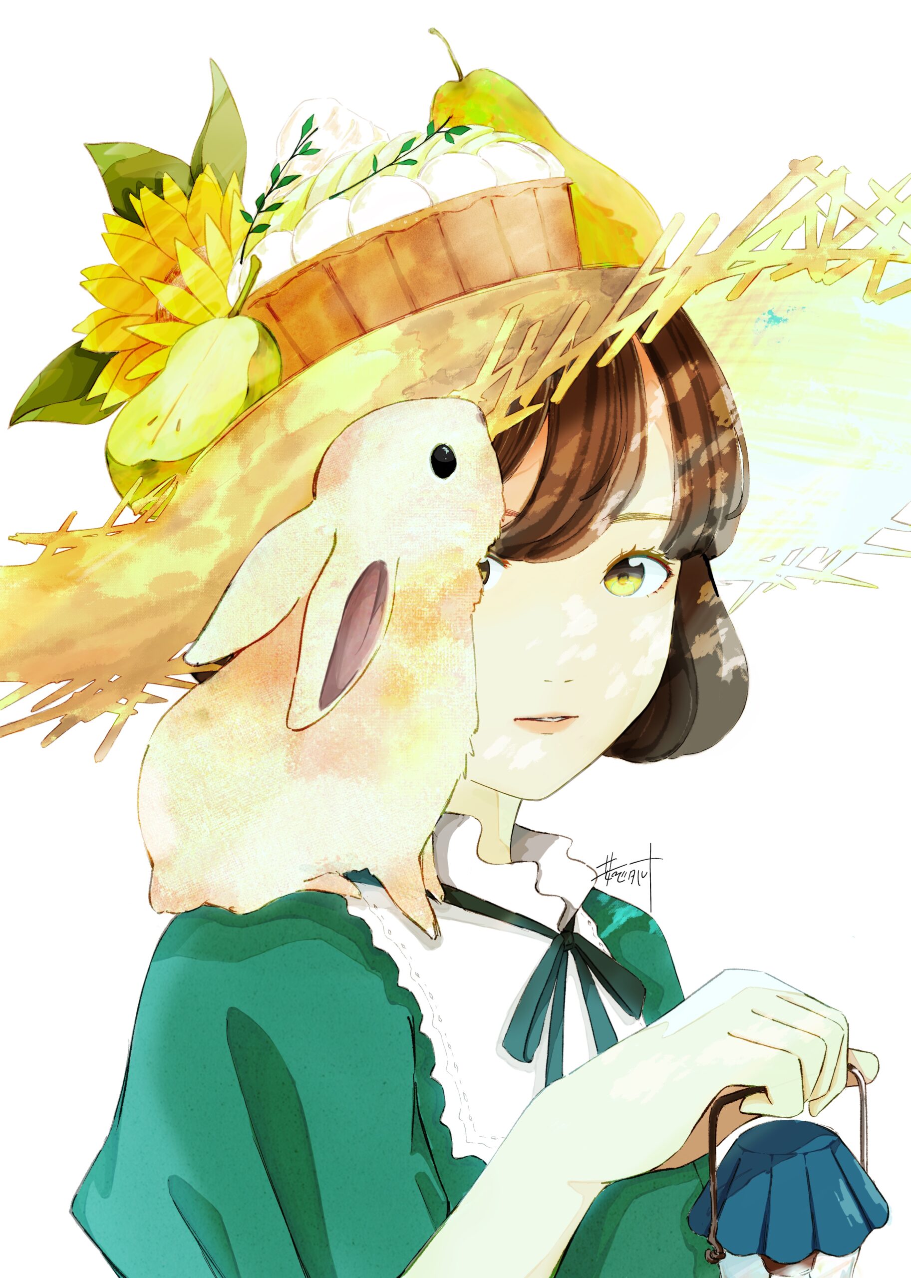 個人制作イラスト「洋梨のタルト」
