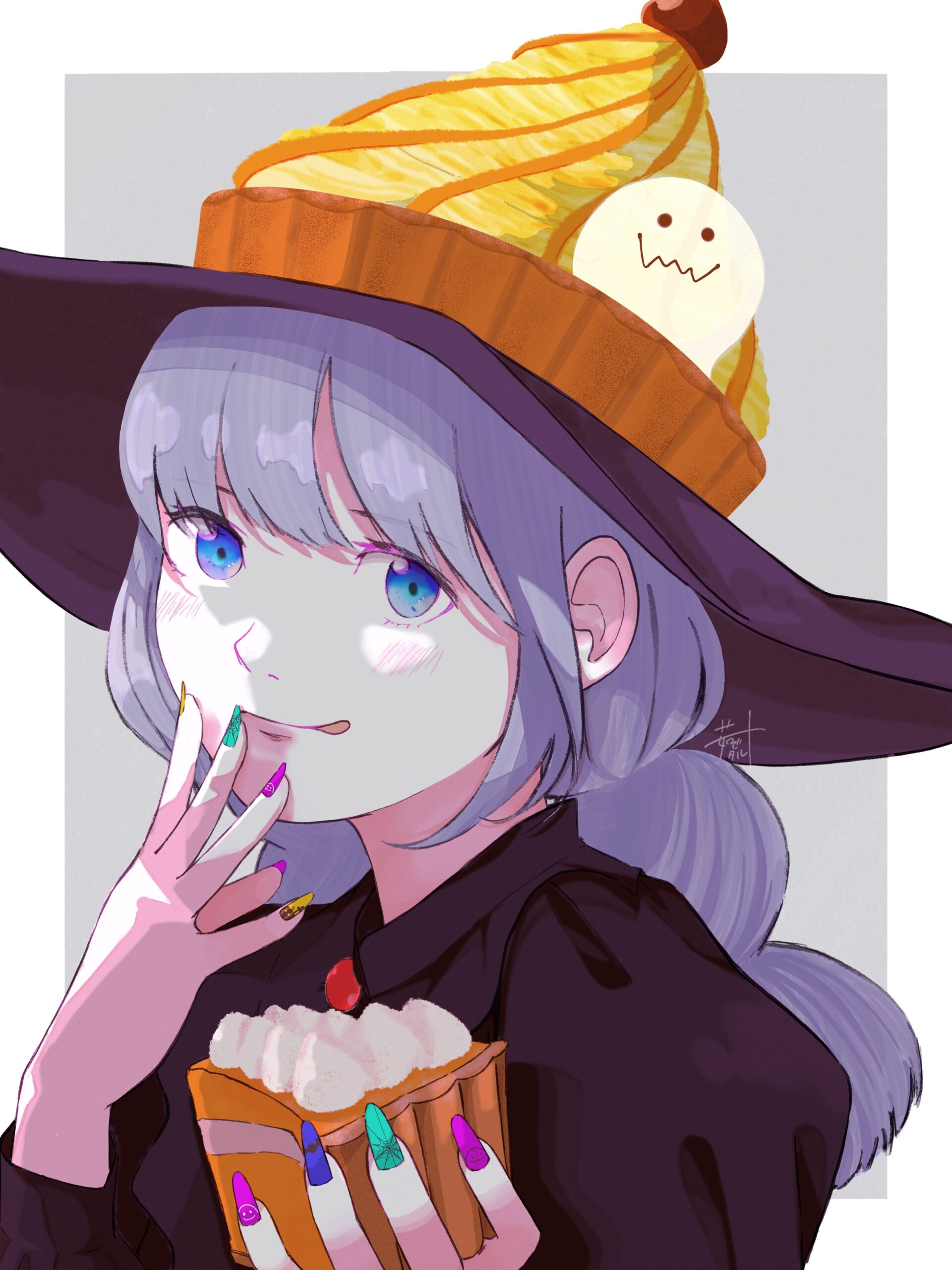 個人制作イラスト「パンプキンタルト」