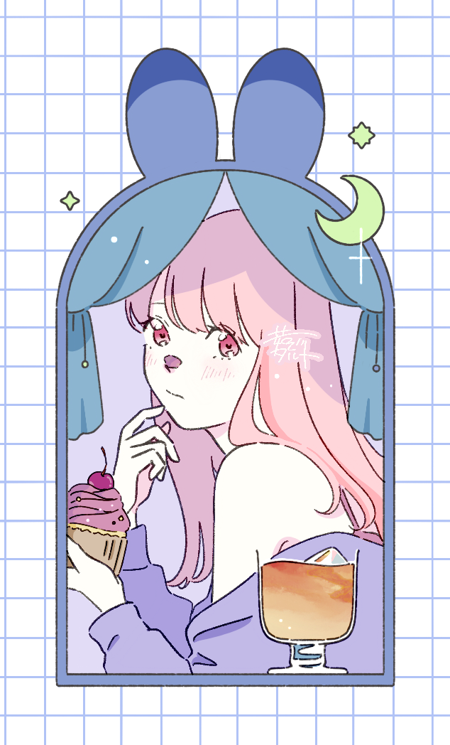 個人制作イラスト「おうちカフェ」